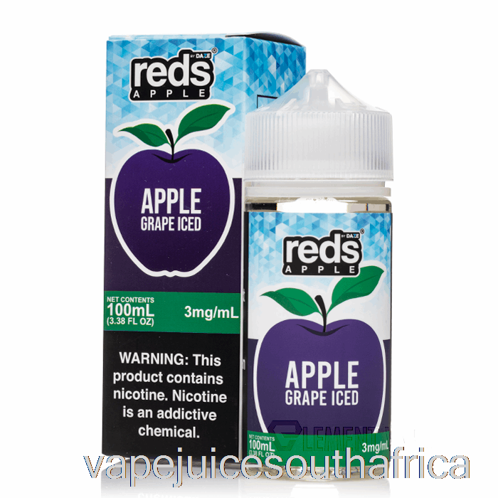 Vape Juice South Africa Iced Grape - Reds Apple E-Juice - 7 Daze - 100Ml 3Mg